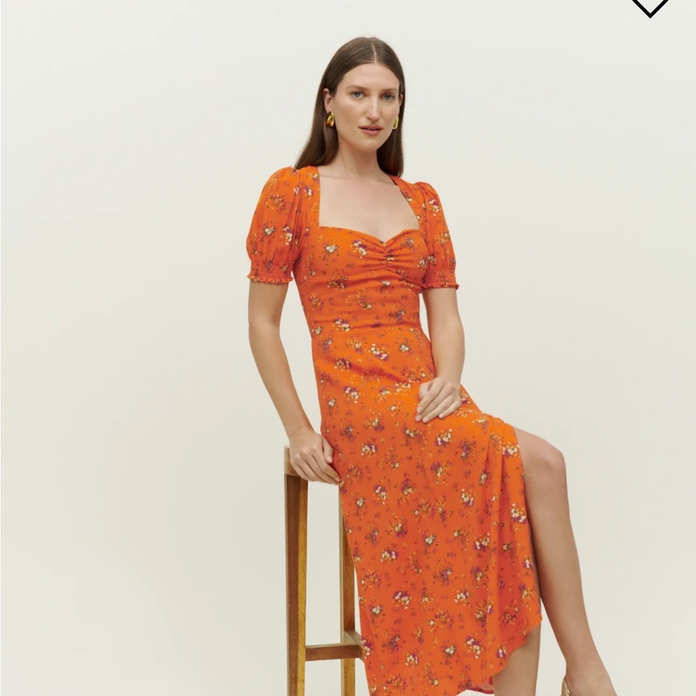 Floral Orange Dress